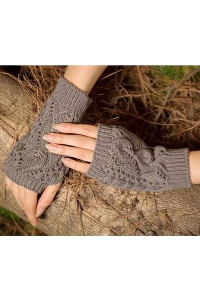 YOS TREND Kadın Yaprak Desen Detaylı Eldiven