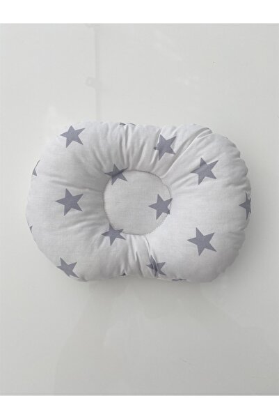 Jaju Baby وسادة رأس مسطحة رمادية اللون للأطفال حديثي الولادة