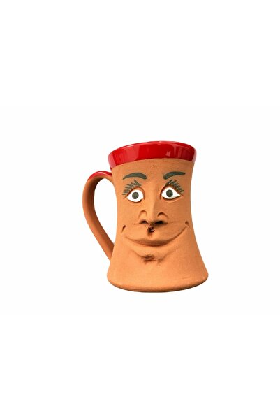 TOPRAKDAN كوب سيراميك مصنوع يدويًا مع رموز تعبيرية منقوشة