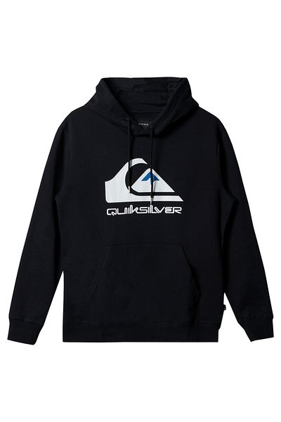 Quiksilver Мъжки суитшърт с качулка и голямо лого, многоцветен, за дейности на открито, Eqyft04450-kvj0