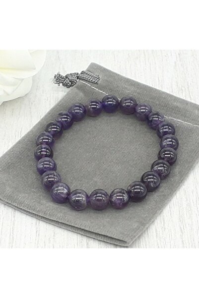 Women's - Elegant Design Purple Amethyst Natural Stone Bracelet | Handmade