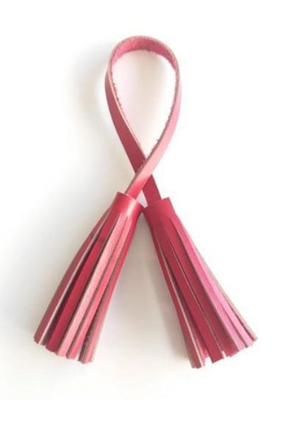 angel çanta aksesuar Leather Double Plain Tassel Red Color