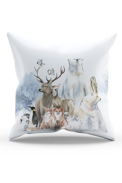 Moud's Husă de pernă cu model de cărți poștale imprimate pe două fețe