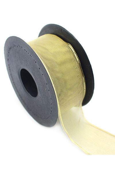 Lora Wedding 20m Glittering Gold Color Ribbon Your Need in New Year's Packaging 38mm