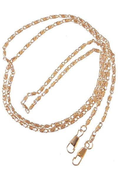 angel çanta aksesuar سلسلة حقيبة رفيعة بلون ذهبي فاتح (120 سم)