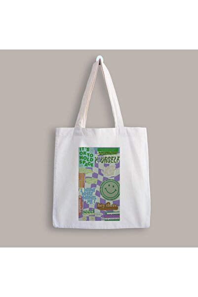 designedfy Geantă din pânză Imprimată Aesthetic Smile