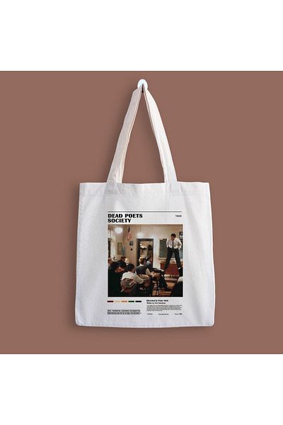 designedfy Geantă din pânză imprimată Dead Poets Society