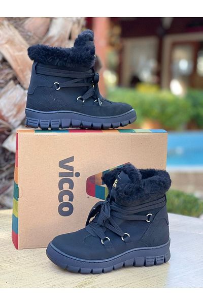 Vicco Baby Girl Black Kappa Boots 946.p20k.222-114 - Furry