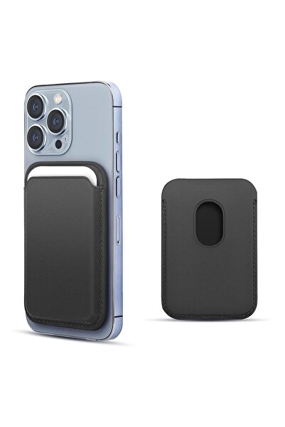 Microsonic Apple Iphone 14 Pro Leather Wallet Magsafe Siyah