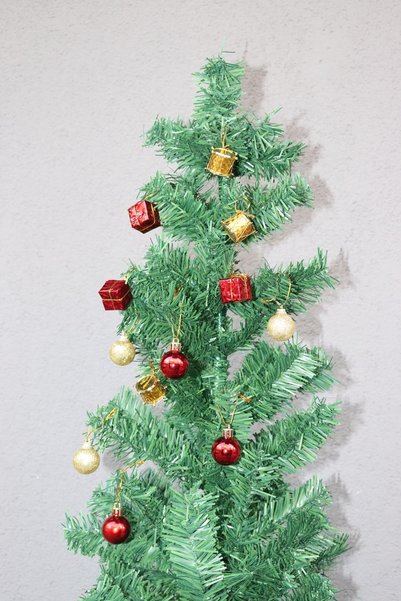 EXİZ TİCARET Christmas Pine Tree Decoration Set, New Year Ornament 12 Pieces Mixed Package