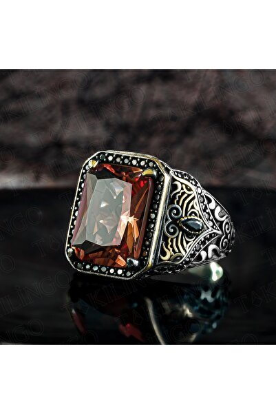 Takılingo 925 Ayar Gümüş Renk Değiştiren Zultanit Taşlı Erkek Yüzük