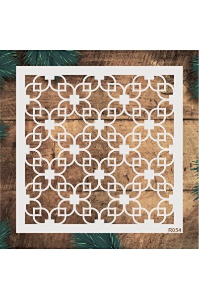 STENCİLTASARIM Stencil Tasarım R054 - Dekoratif Duvar, Eşya, Fayans,kumaş Boy...