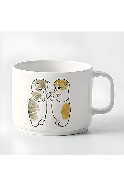 GünayStore Double Turkish Coffee Cup & Espresso Friendly Sweet Kittens 180 Ml