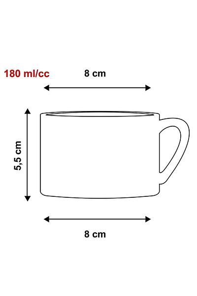 GünayStore Double Turkish Coffee Cup & Espresso Canım Kendim 180 Ml