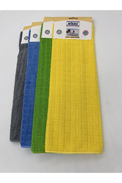 WİKRO 40x40 Kareli Mikrofiber Genel Temizlik Bezi 4 Adet