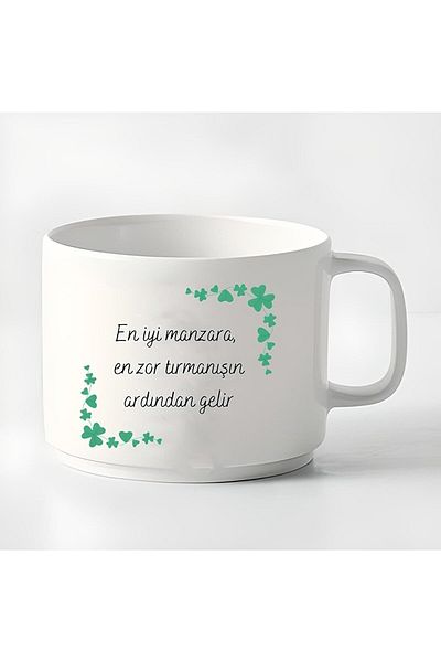 GünayStore Double Turkish Coffee Cup & Espresso Motivation 180 Ml
