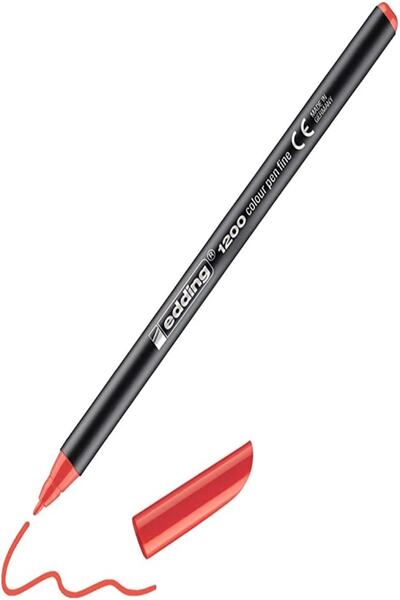 Edding 1200 fine tip felt pens - red - 1 pen - round tip 1 mm
