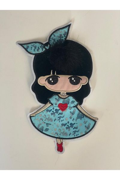 Gönülden Tasarım 25x12 Cm Rochie Pompon Fată Aplicație Patch Crestă