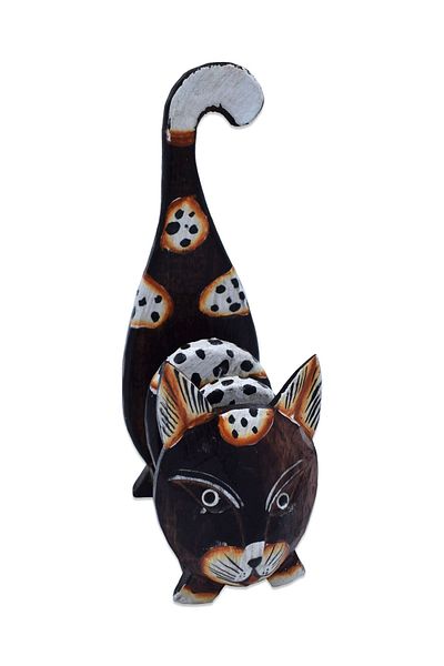 Hedicaret Cat Napkin Holder Wooden Decorative Handmade