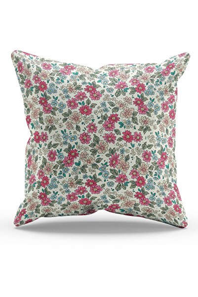 Moud's غطاء وسادة من جلد الغزال مطبوع عليه زهور صغيرة مطبوعة على الوجهين