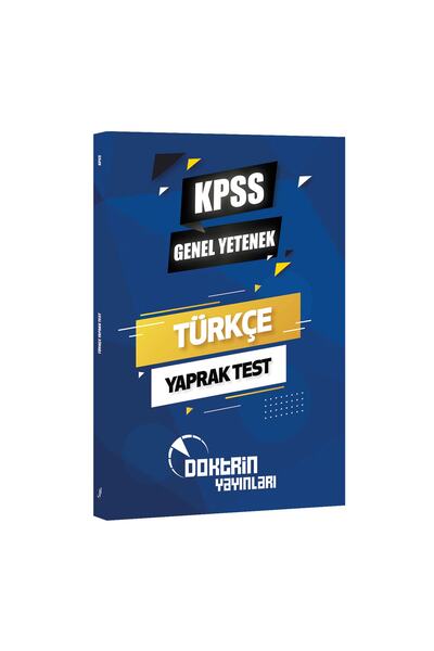 Doktrin Yayınları Kpss Genel Yetenek Türkçe Yaprak Test