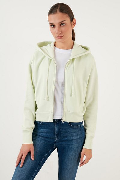 Levi's Βαμβακερό φούτερ με φερμουάρ με κουκούλα A1930