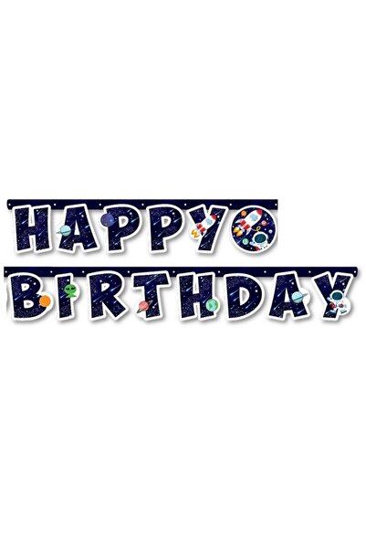 parti sürprizi Kozmička galaksija Srećan rođendan banner (2,10 m)