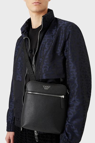 Emporio Armani Logo Zippered Adjustable Shoulder Strap Bag Men's Bag Y4m185 Y138e 81072