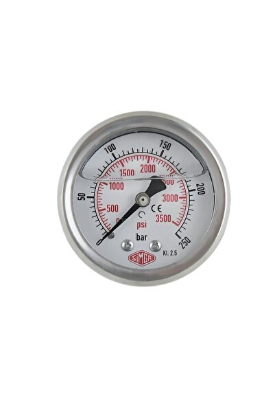 SIMGA 0-10 Bar Çap Ø63 Mm Arkadan Bağlantılı Gliserinli Manometre