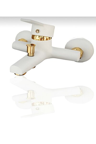 BDL ARMATÜR KCA BEYAZ GOLD BANYO DUŞ BATARYASI ÇİFT SU GİRİŞLİ