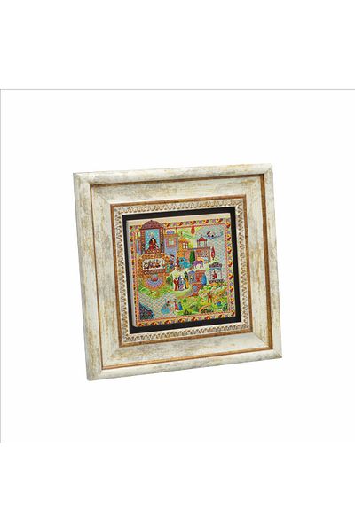 Sadrazam Pictură în piatră naturală imprimată în miniatură Palace Garden 20cmx20cm Krt-119