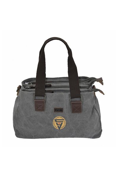 ÇÇS 31320 Three Compartment Canvas Women's Hand and Shoulder Bag Gray