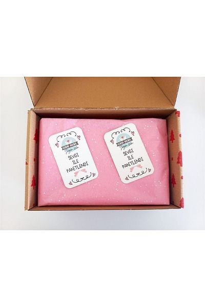 anka design Thank You Card One Way Printing Oval Cut 8x5 cm 350 gr Coated - 25 Pieces