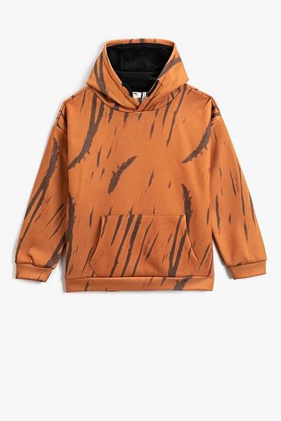 Koton Boy's Patterned Hooded Sweatshirt 3wkb10581tk