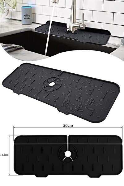Özasya AVM Su Tutucu Musluk Matı - Mutfak Ve Banyo Için Koruyucu Lavabo, Musl...