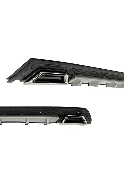 Omg Oto Hyundai Ix35 2013-2015 Gri Krom Kare Egzozlu Difüzör Mat Siyah