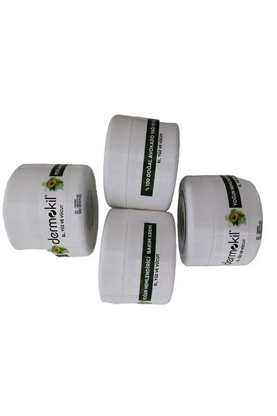 Dermokil 4 Pieces 100% Natural Avocado and Clay Hand, Face and Body Cream - 1200 ml