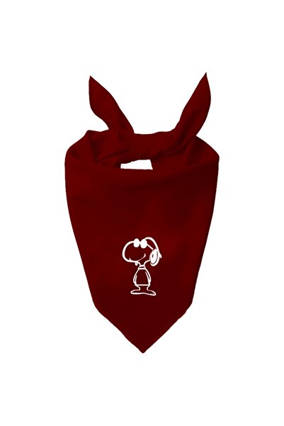 Tasarım Trend Square Snoopy Design Single Color Scarf