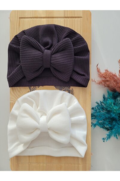 SeherBebeButik Kız Çocuk Renkli Bone 2'li Set