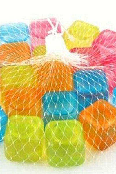 usin Set of 12 Colorful Ballpoint Plastic Ice Mold Cubes