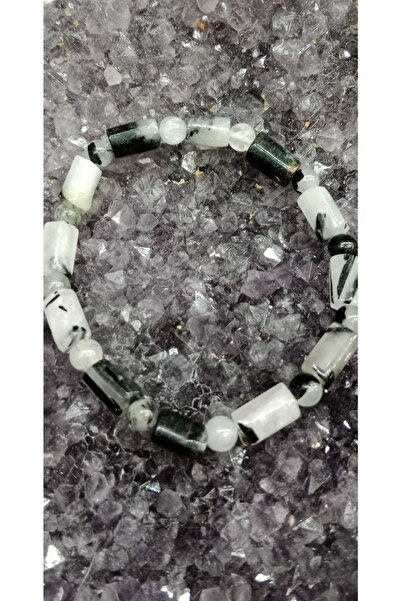 AGAFYA سوار كوارتز روتيل طبيعي مع الفرح في المعيشة وحجر الهالة