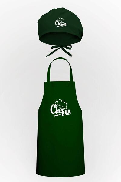 Tasarım Trend Chef Şapkalı Tasarım Mutfak Önlüğü & Bone Avantaj Paketi