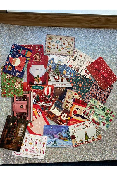 4nio Pack of 10 Mixed Pattern Postcard Gift Cards