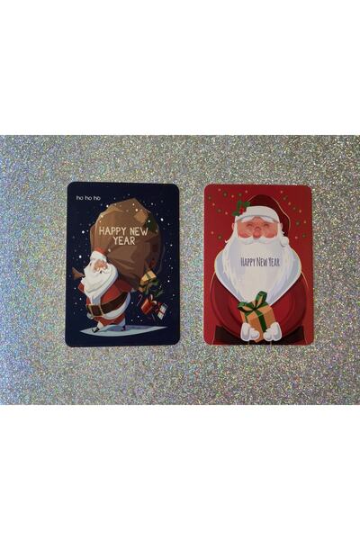 4nio مجموعة بطاقات هدايا بريدية للعام الجديد مكونة من قطعتين 7