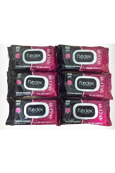 FLODEX Wet Towel Dream Garden 90 Pieces 6 Pieces