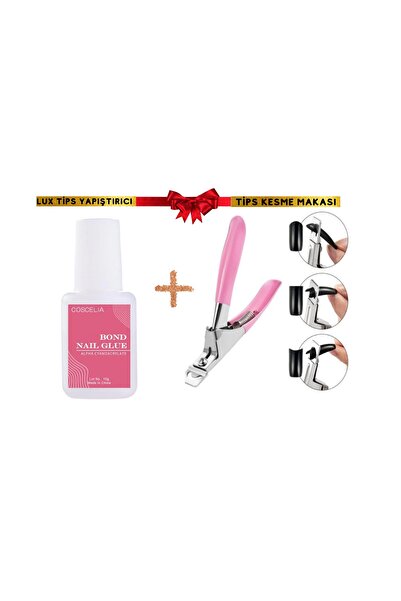 alaraycosmetics Tips Yapıştırıcı 10gr+takma Tırnak Protez Tırnak Tips Kesme M...