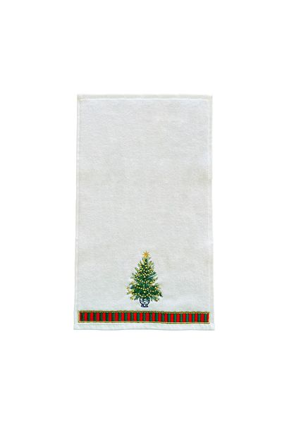 ge living Decorative Christmas Tree and Nutcracker Patterned Hand Towel - New Year Series Set of 3