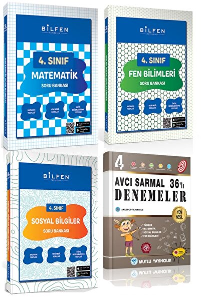 Bilfen Yayıncılık Bilfen 4.sınıf Matematik Fen Bilimleri Sosyal Bilgiler Mutlu Sarmal Denemeler