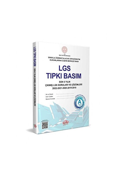 Data Yayınları Lgs Tıpkı Basım Son 5 Yıl Çıkmış Soru Ve Çözümleri Editör Yayı...