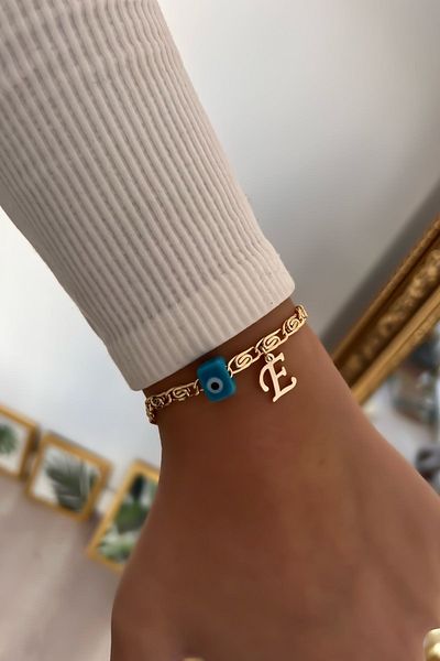 Trendy Butik حرف E والحنين مطرز سلسلة سوار
